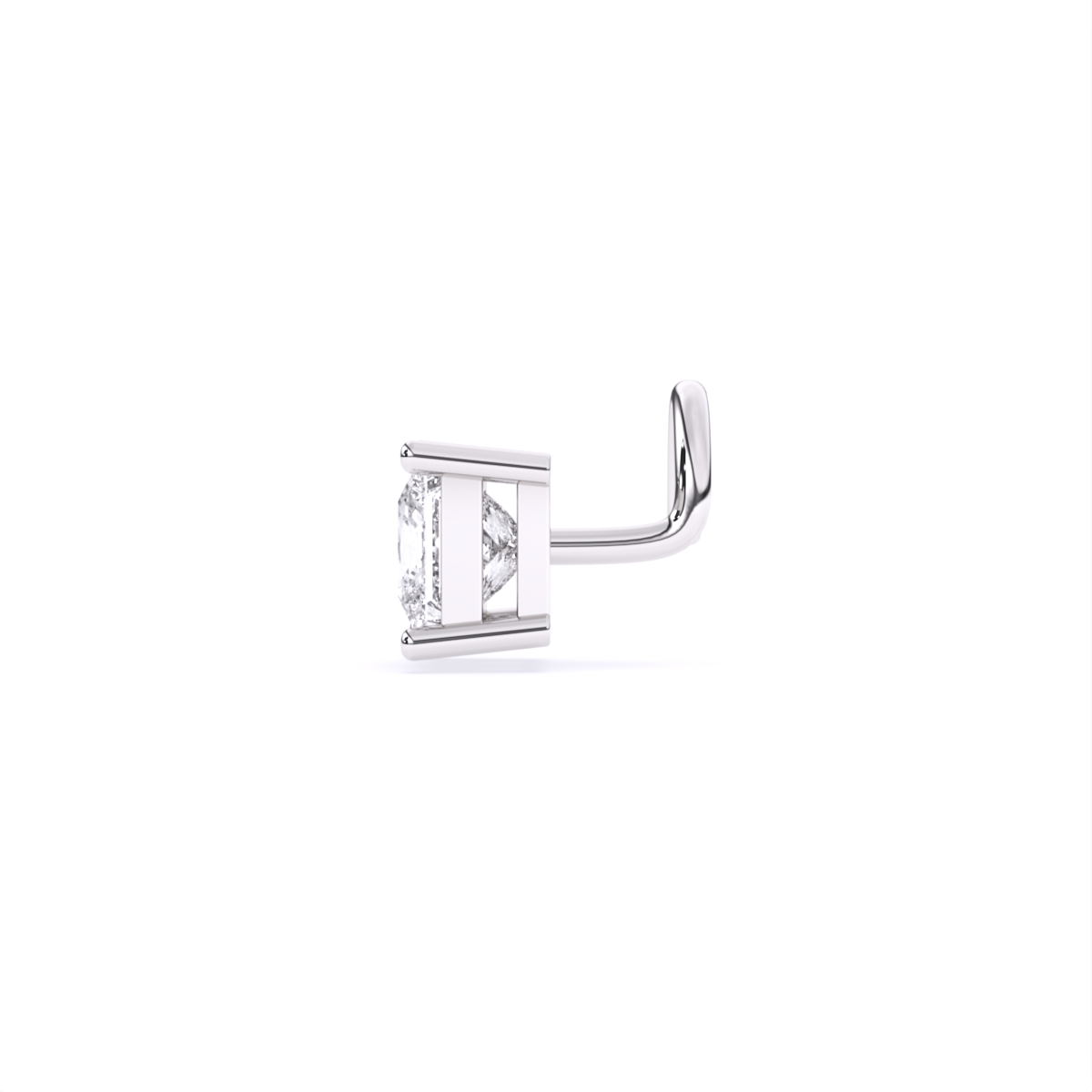 Princess Lab Grown Diamond Nose Pin