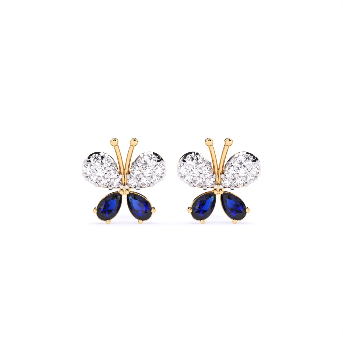 butterfly style Lab Diamond Kids Earrings