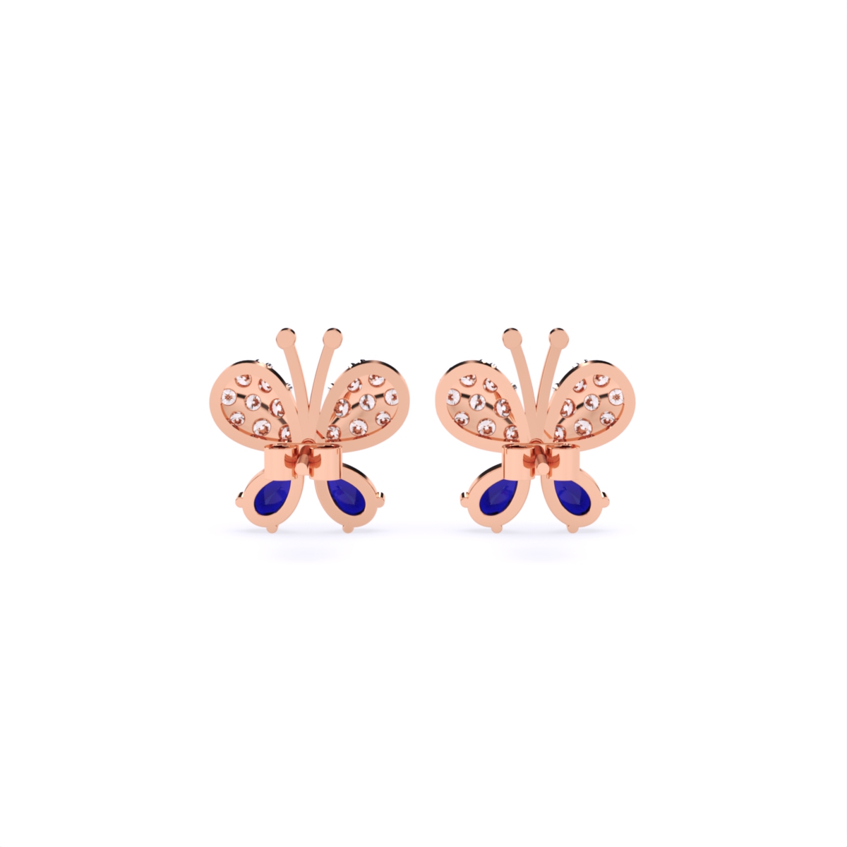 butterfly style Lab Diamond Kids Earrings