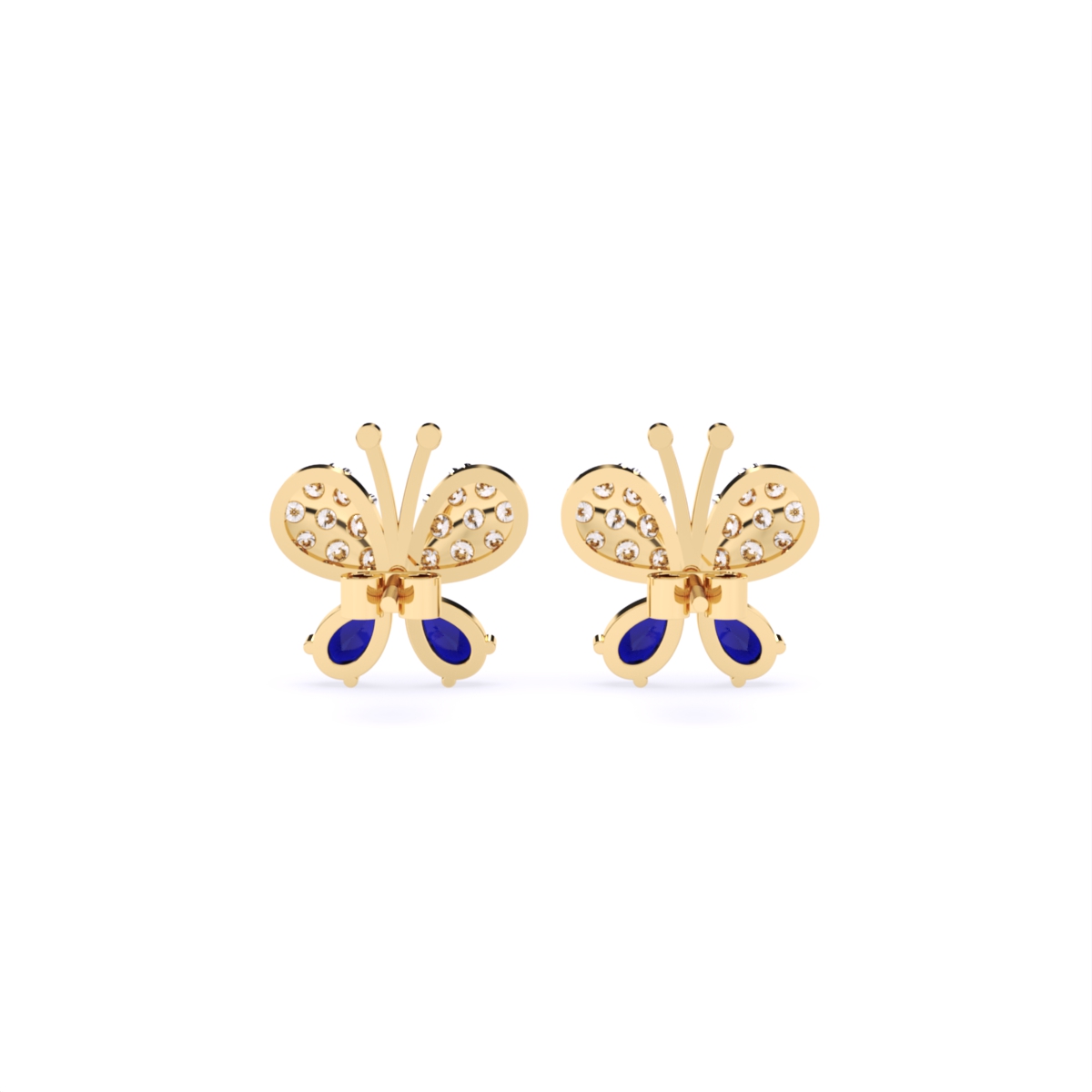 butterfly style Lab Diamond Kids Earrings