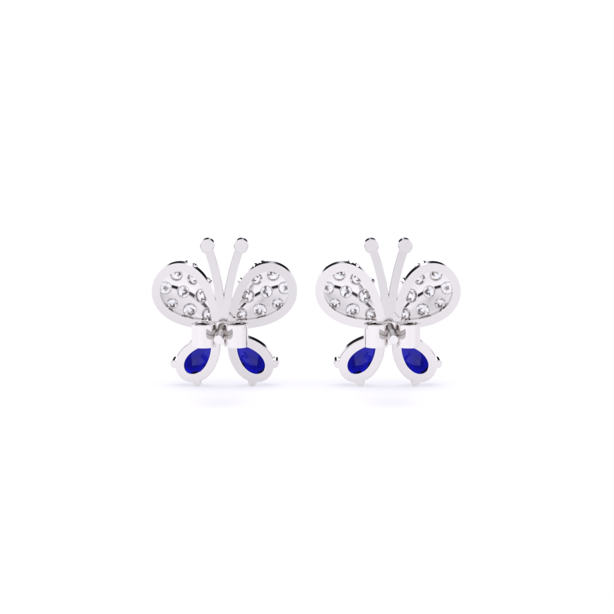 butterfly style Lab Diamond Kids Earrings
