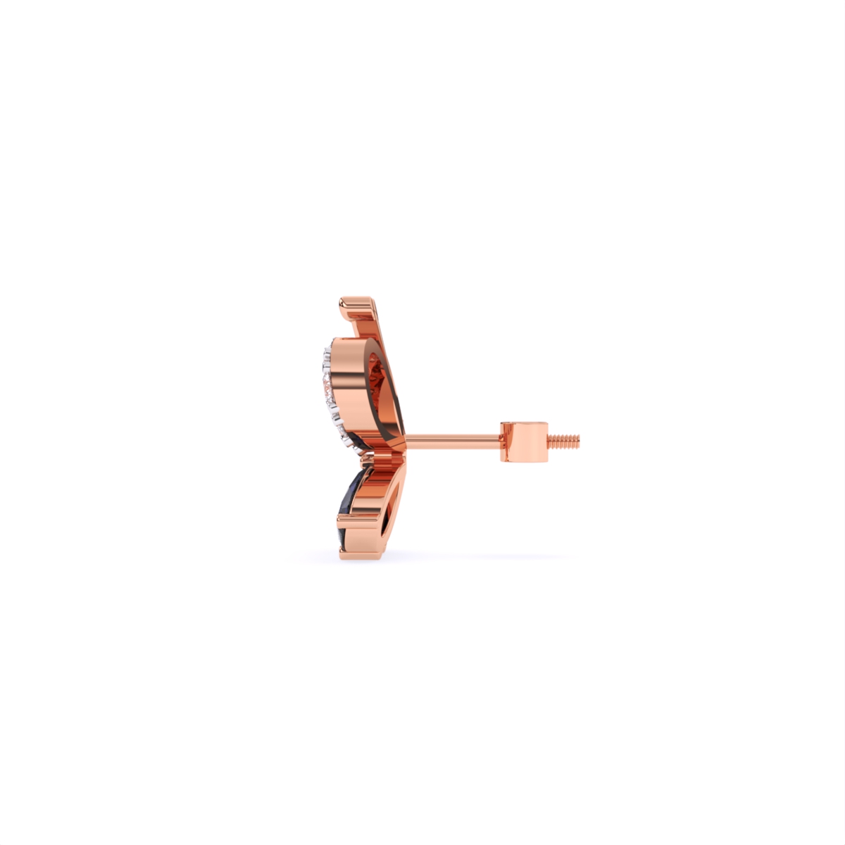 butterfly style Lab Diamond Kids Earrings