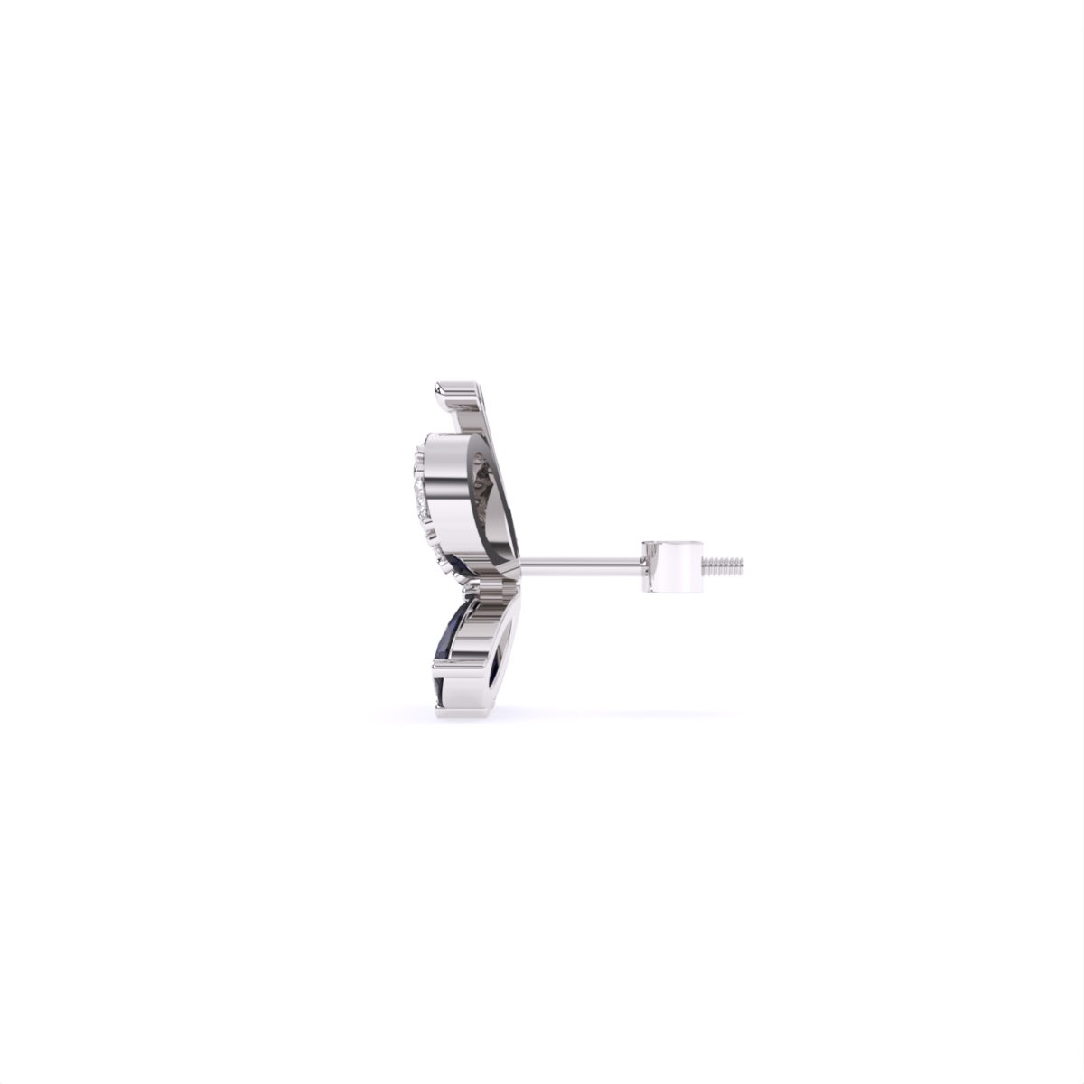 butterfly style Lab Diamond Kids Earrings