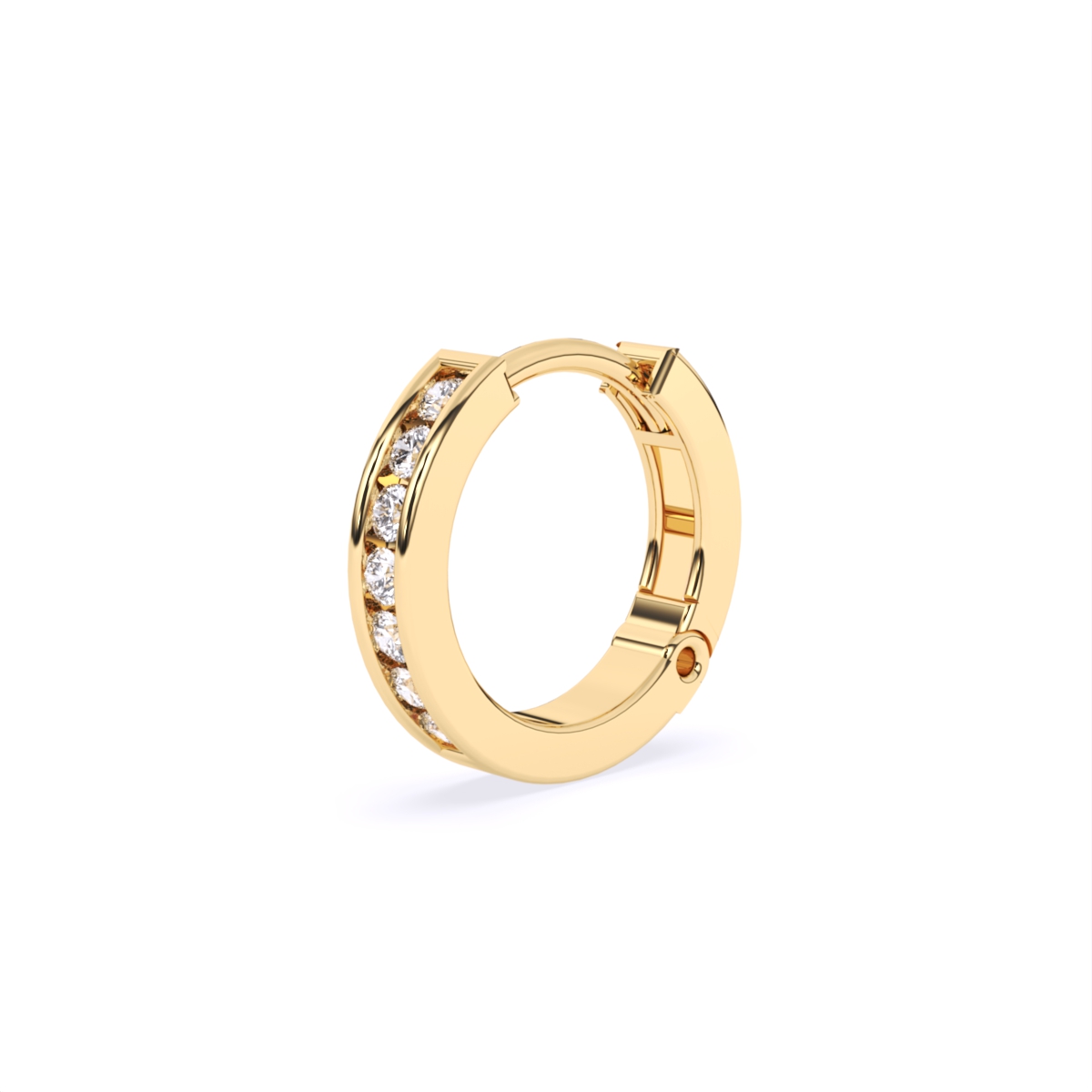 Round Cut Lab Grown Diamond Nose Pin