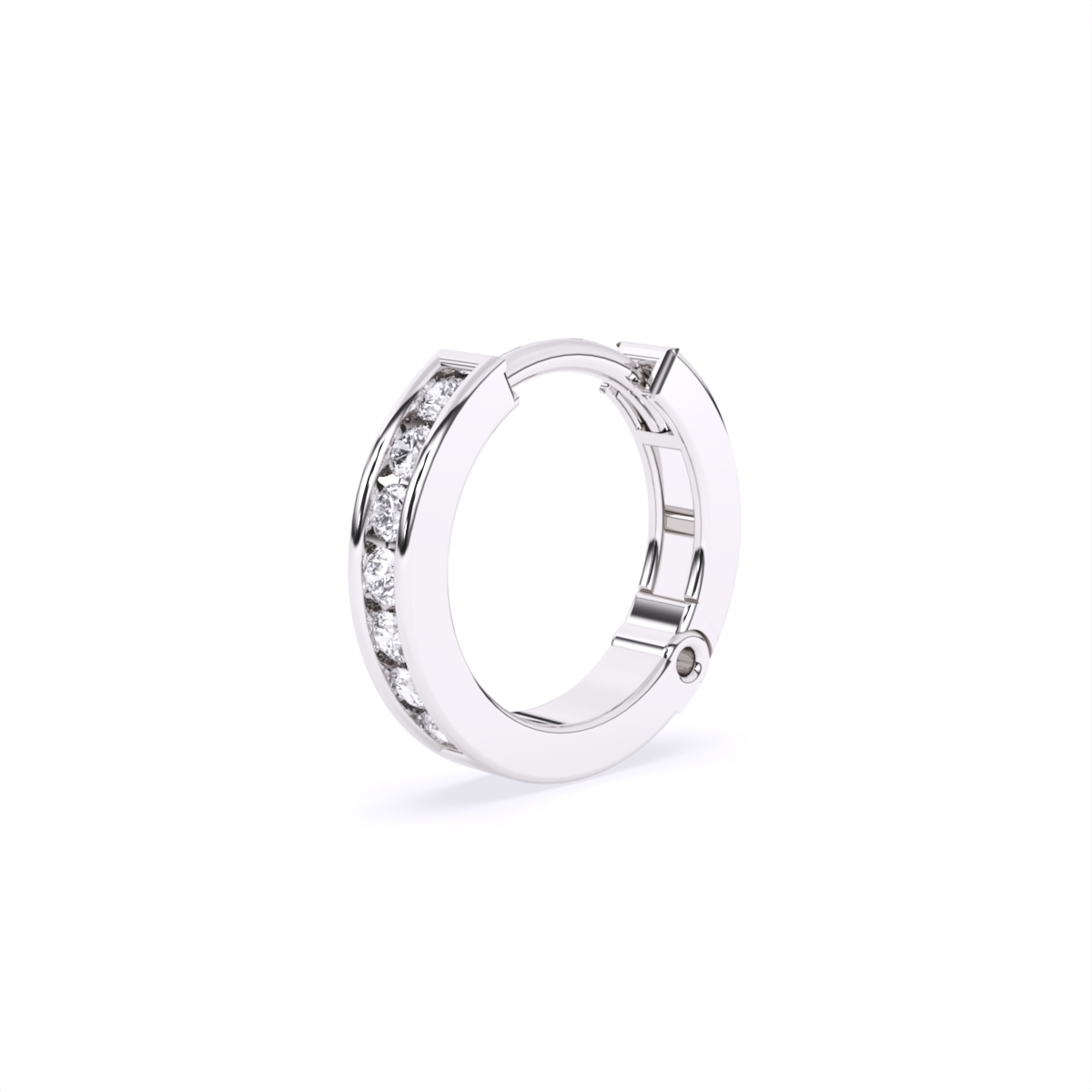 Round Cut Lab Grown Diamond Nose Pin