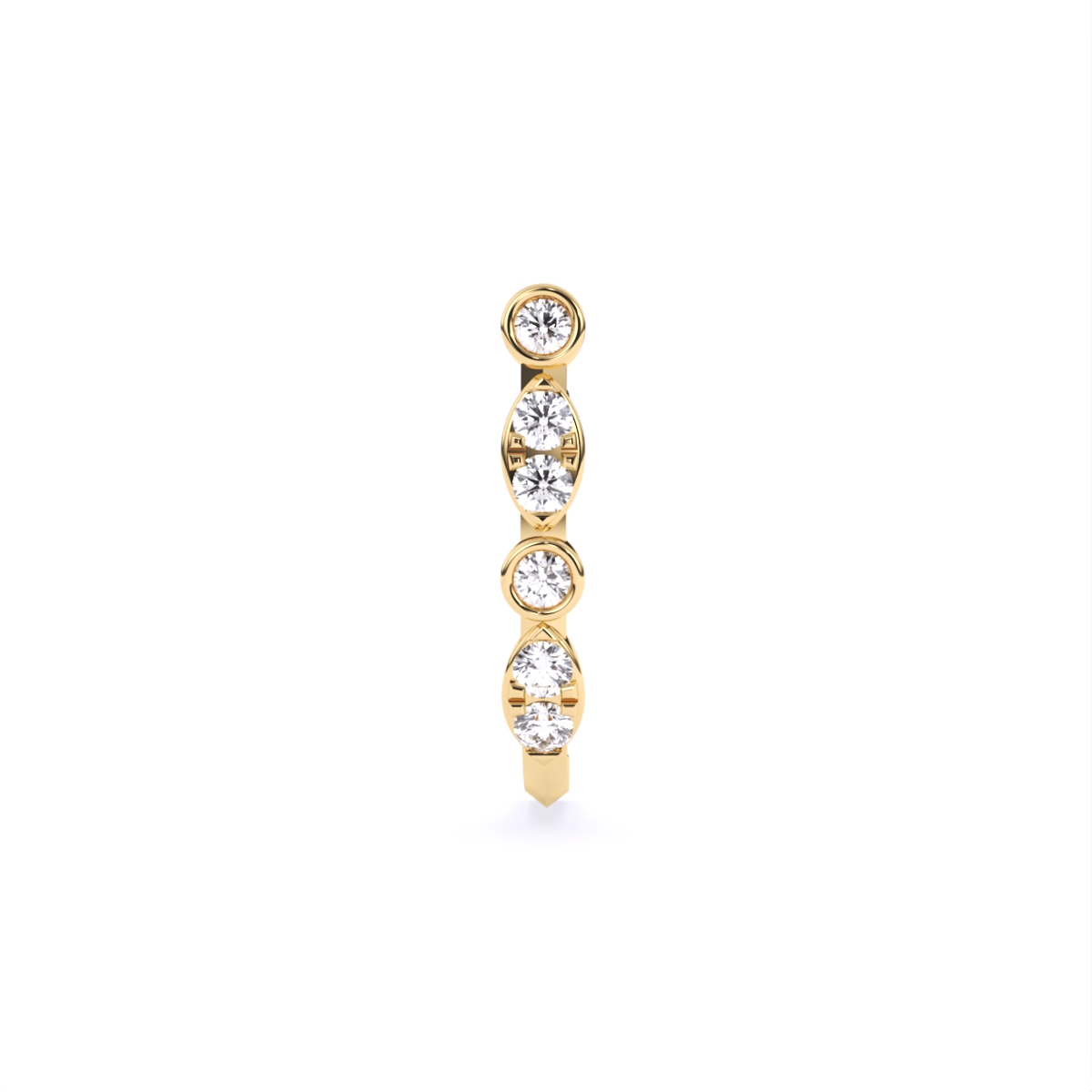 Eternity Bezel set Lab Diamond Nose Pin