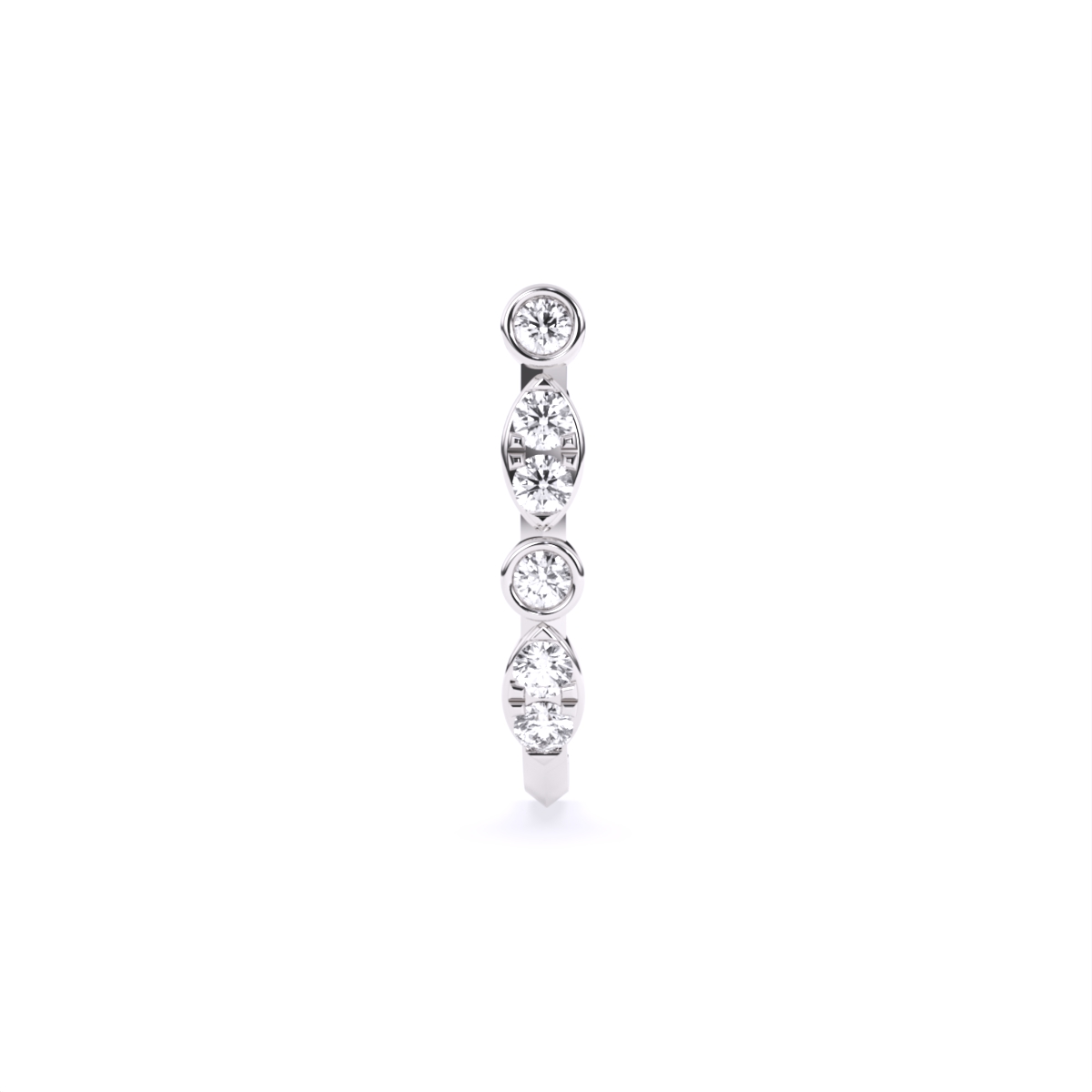 Eternity Bezel set Lab Diamond Nose Pin