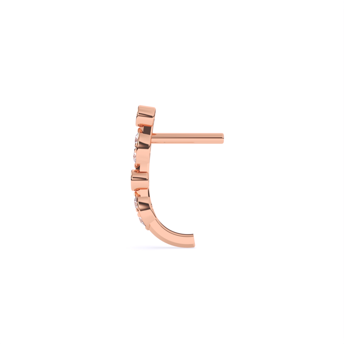 Eternity Bezel set Lab Diamond Nose Pin