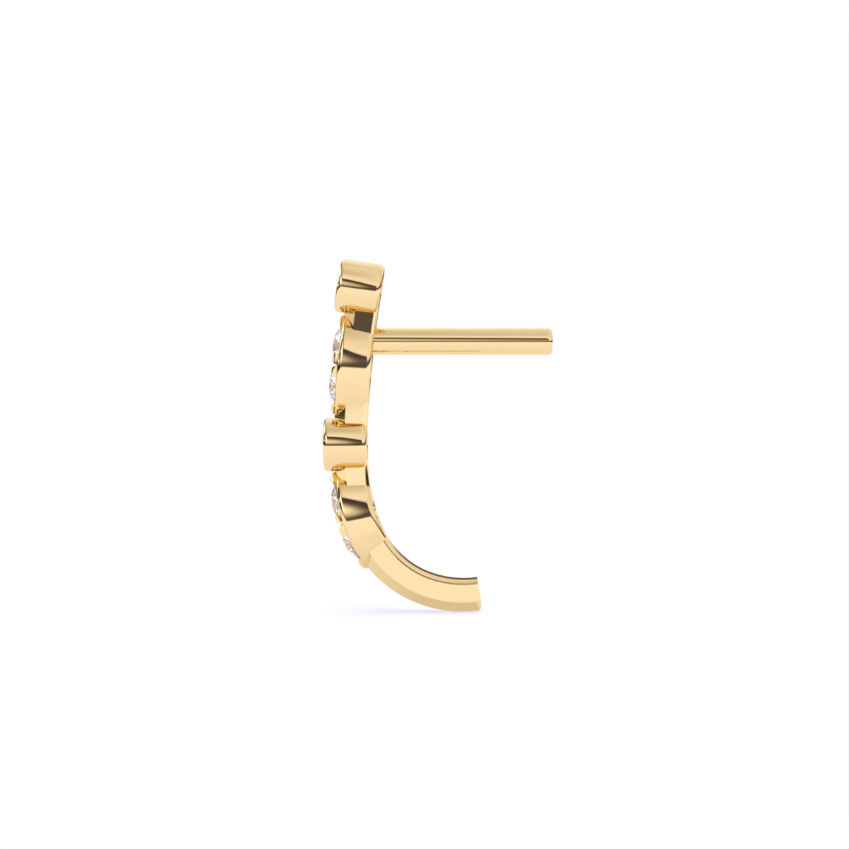 Eternity Bezel set Lab Diamond Nose Pin
