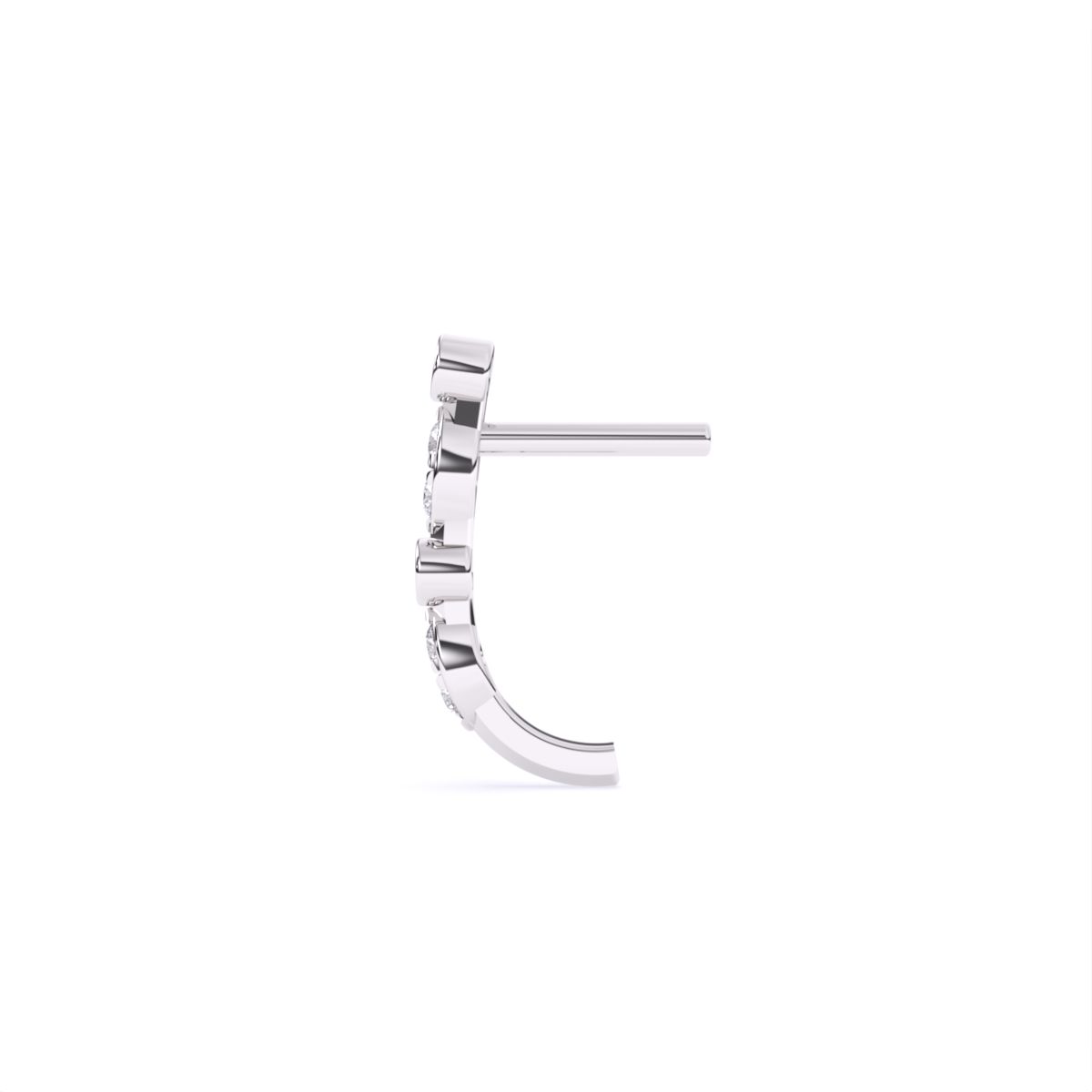 Eternity Bezel set Lab Diamond Nose Pin