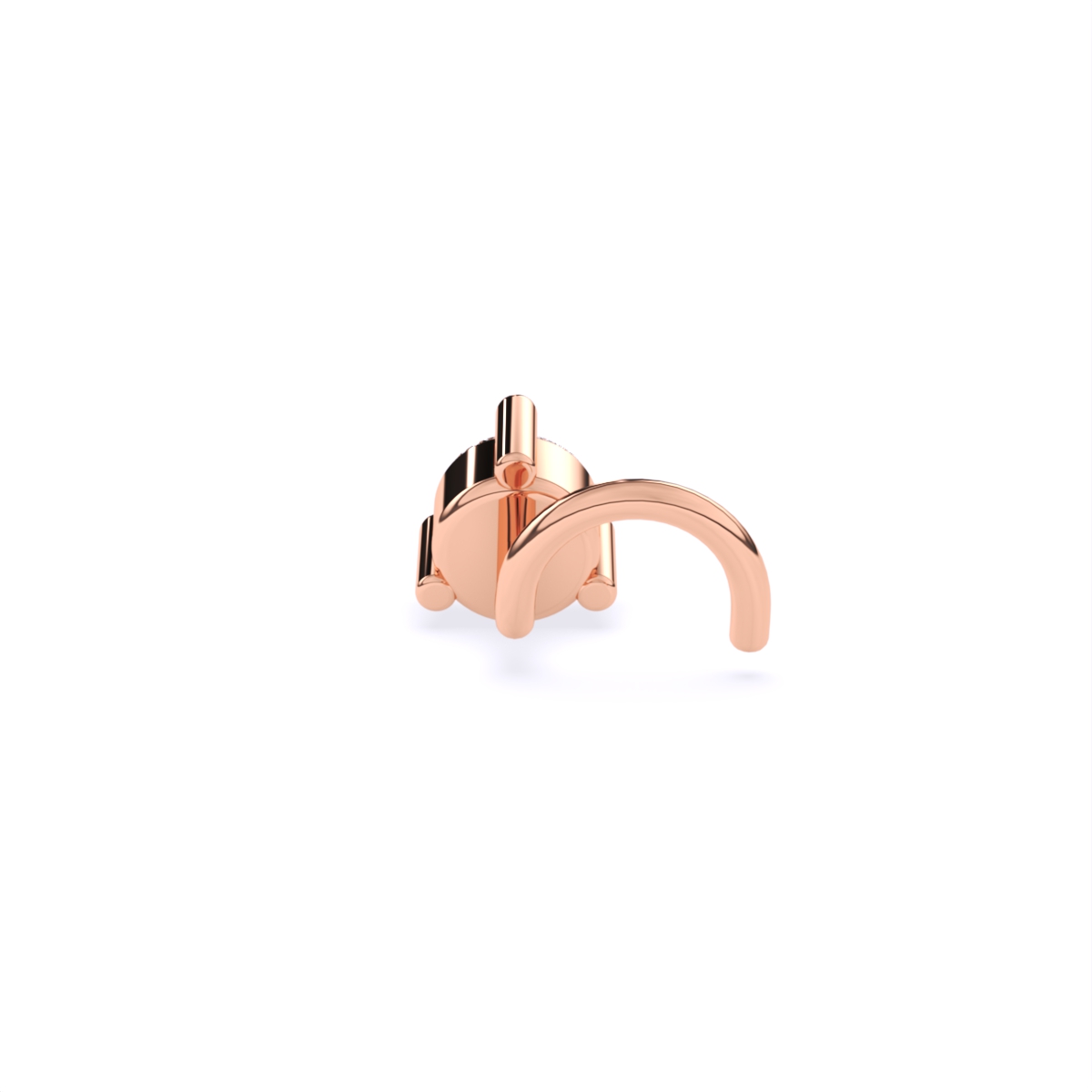 Round Solitaire Lab Diamond Nose Pin