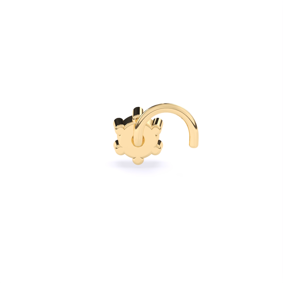 14kt Gold Round Solitaire Nose Pin