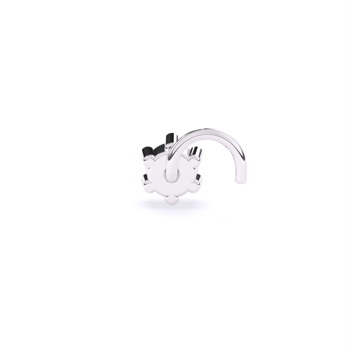 14kt Gold Round Solitaire Nose Pin