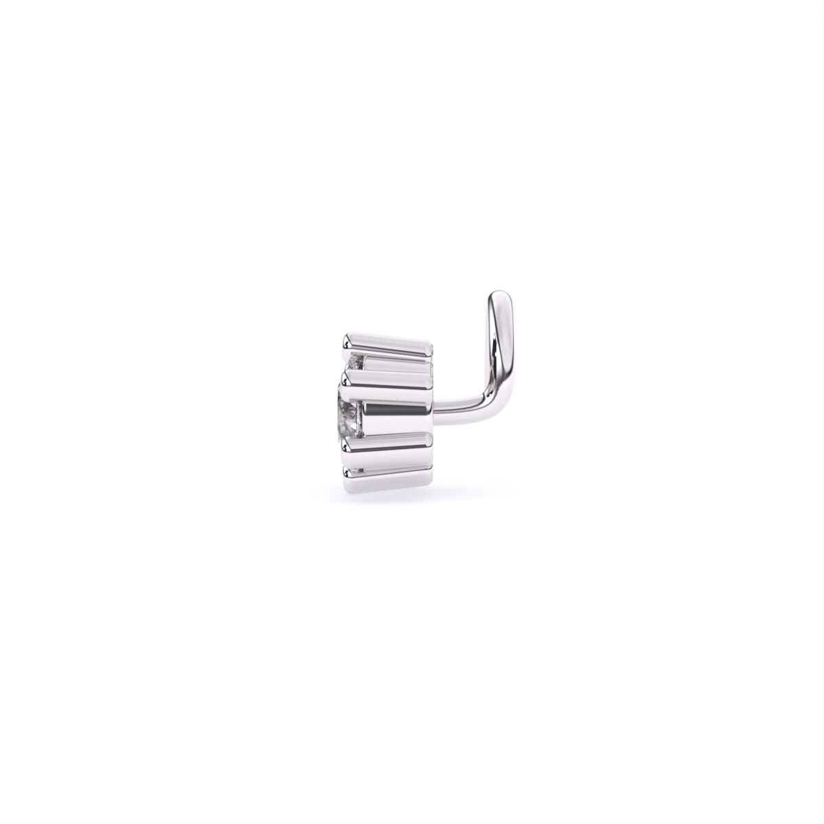 14kt Gold Round Solitaire Nose Pin