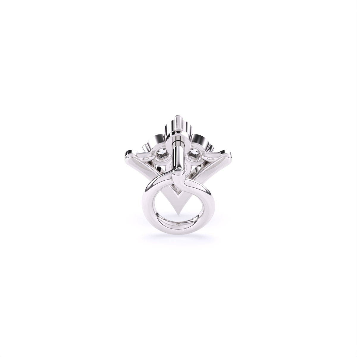 Lab Grown Diamond Flower Style Nose Pin