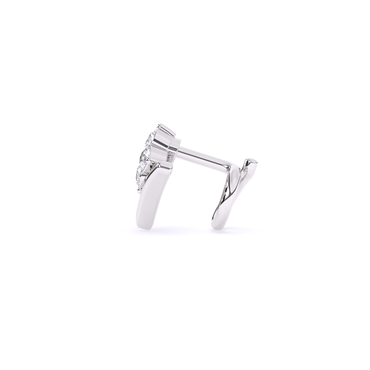 Lab Grown Diamond Flower Style Nose Pin