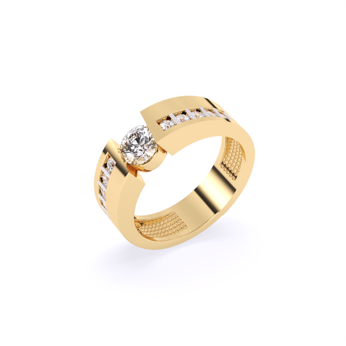 Round Solitaire Lab Diamond Couple Ring