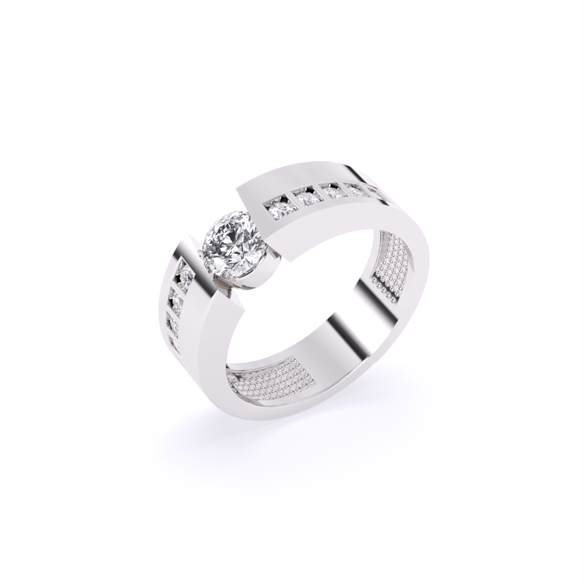 Round Solitaire Lab Diamond Couple Ring