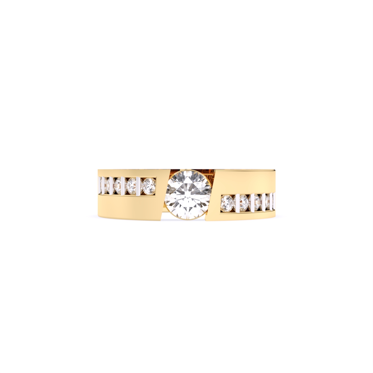 Round Solitaire Lab Diamond Couple Ring