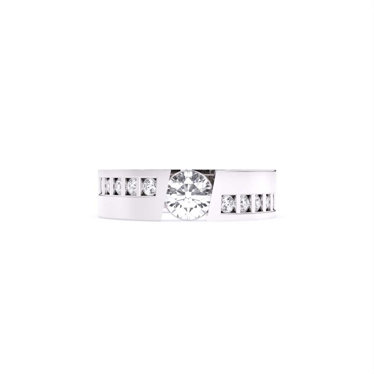 Round Solitaire Lab Diamond Couple Ring
