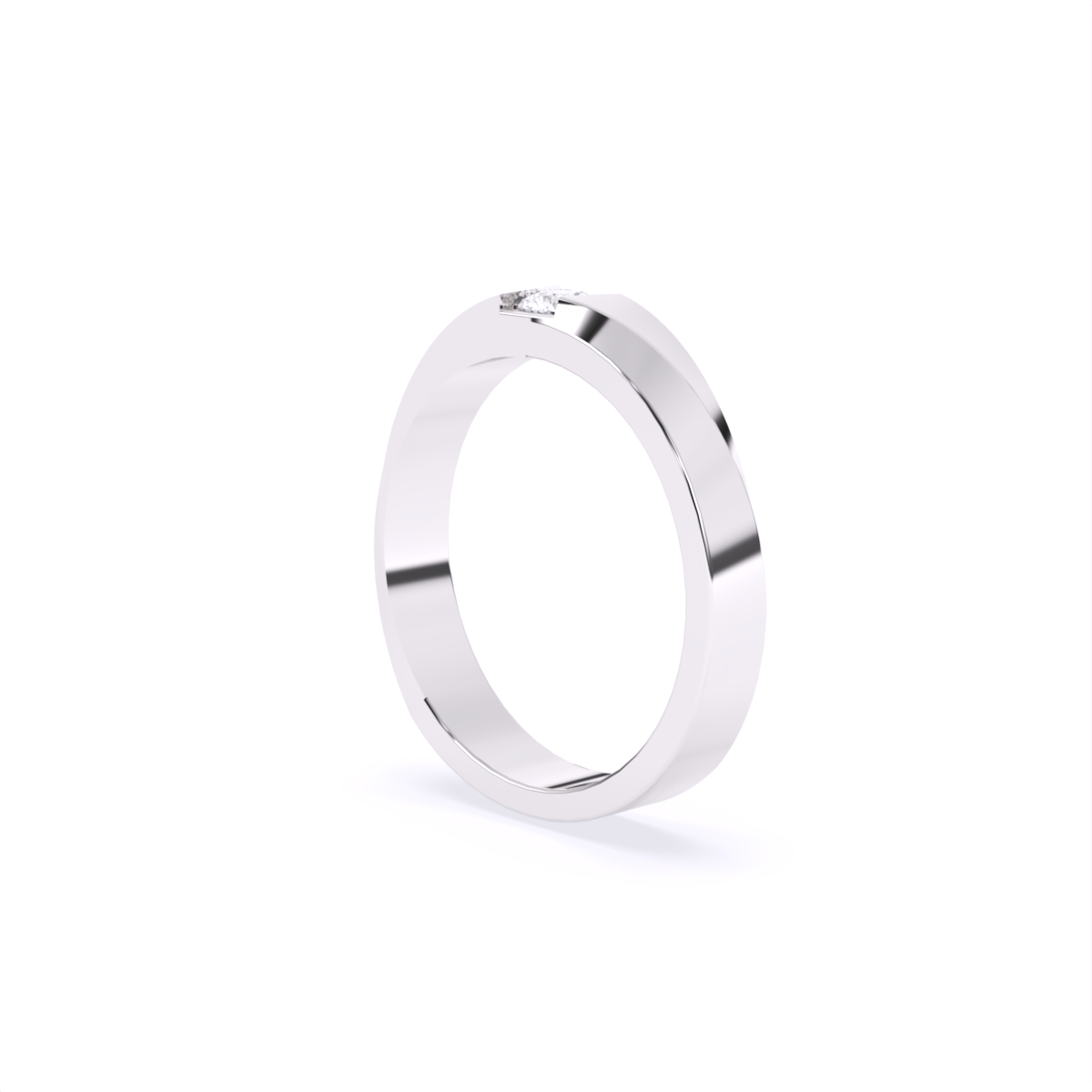 14kt Solitaire Round Lab Diamond Men's Ring