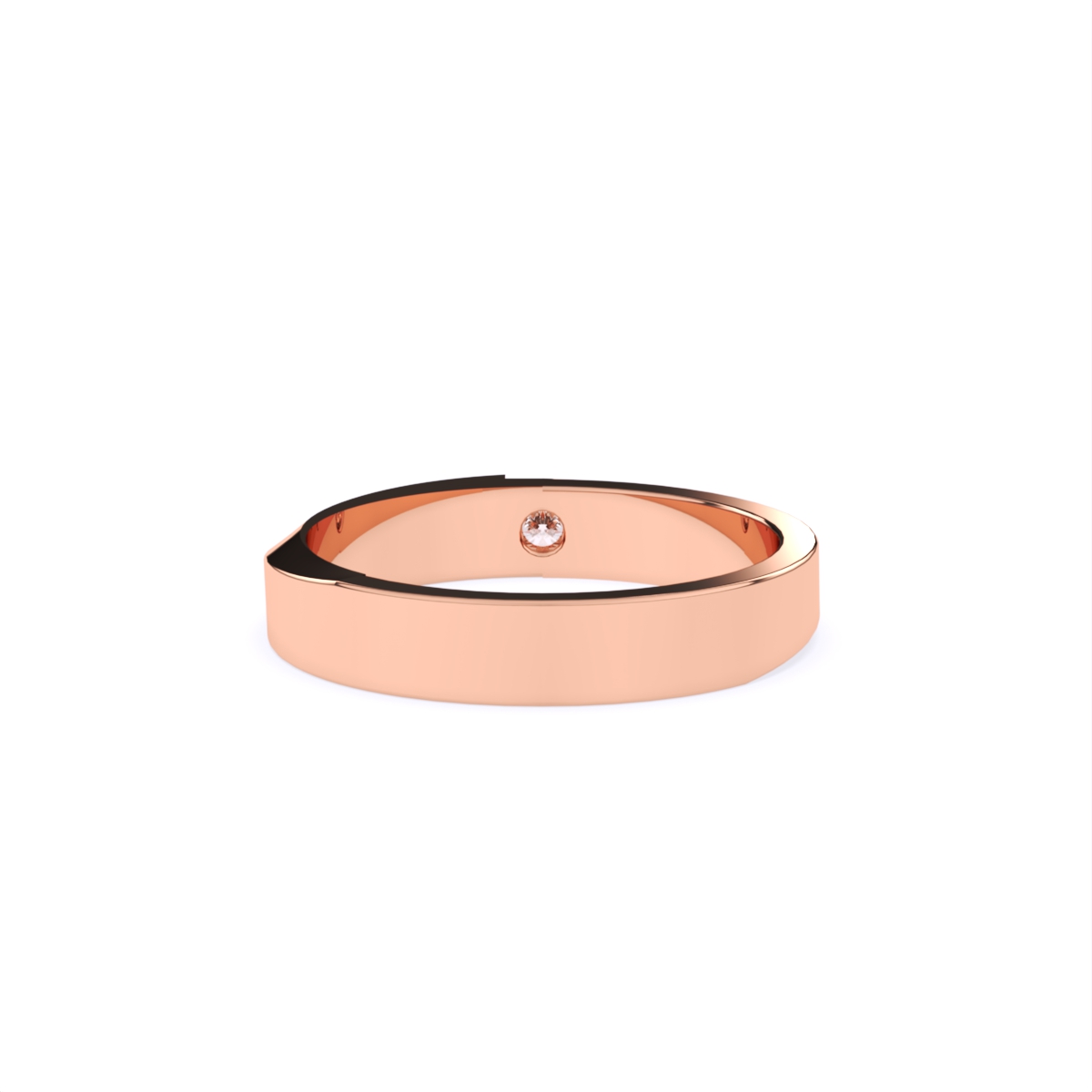 14kt Solitaire Round Lab Diamond Men's Ring