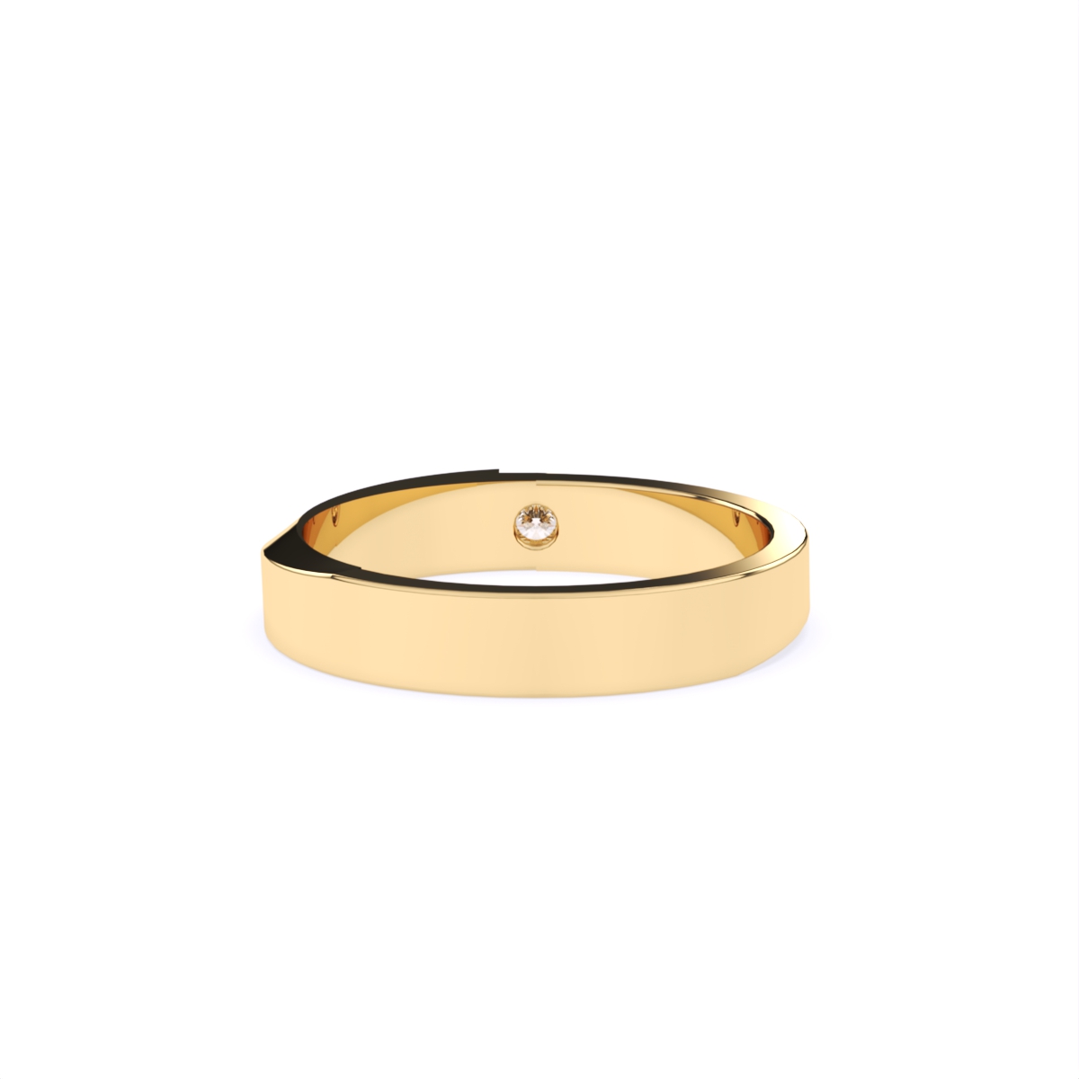 14kt Solitaire Round Lab Diamond Men's Ring