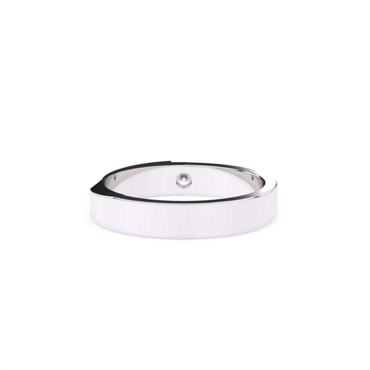 14kt Solitaire Round Lab Diamond Men's Ring
