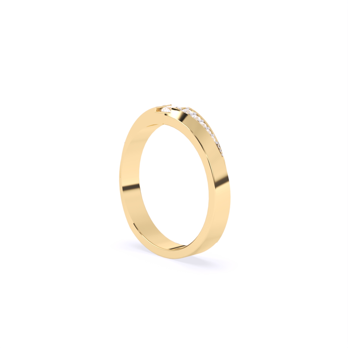 Round Side Accents Diamond Couple Ring