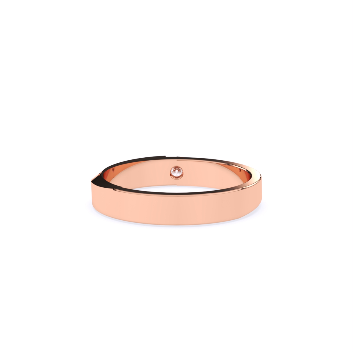 Round Side Accents Diamond Couple Ring