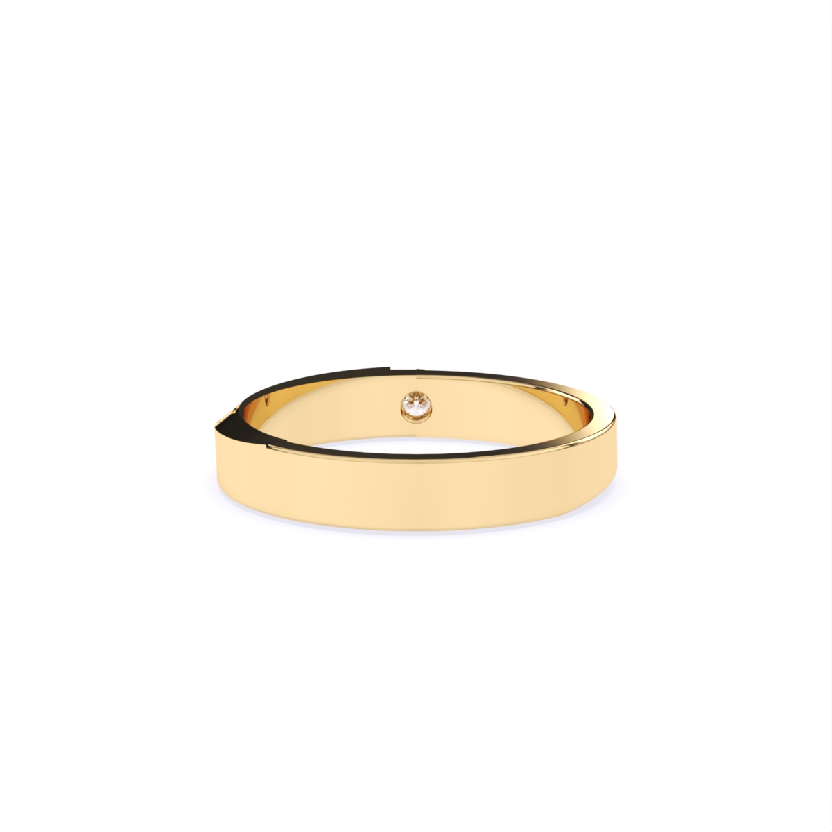 Round Side Accents Diamond Couple Ring