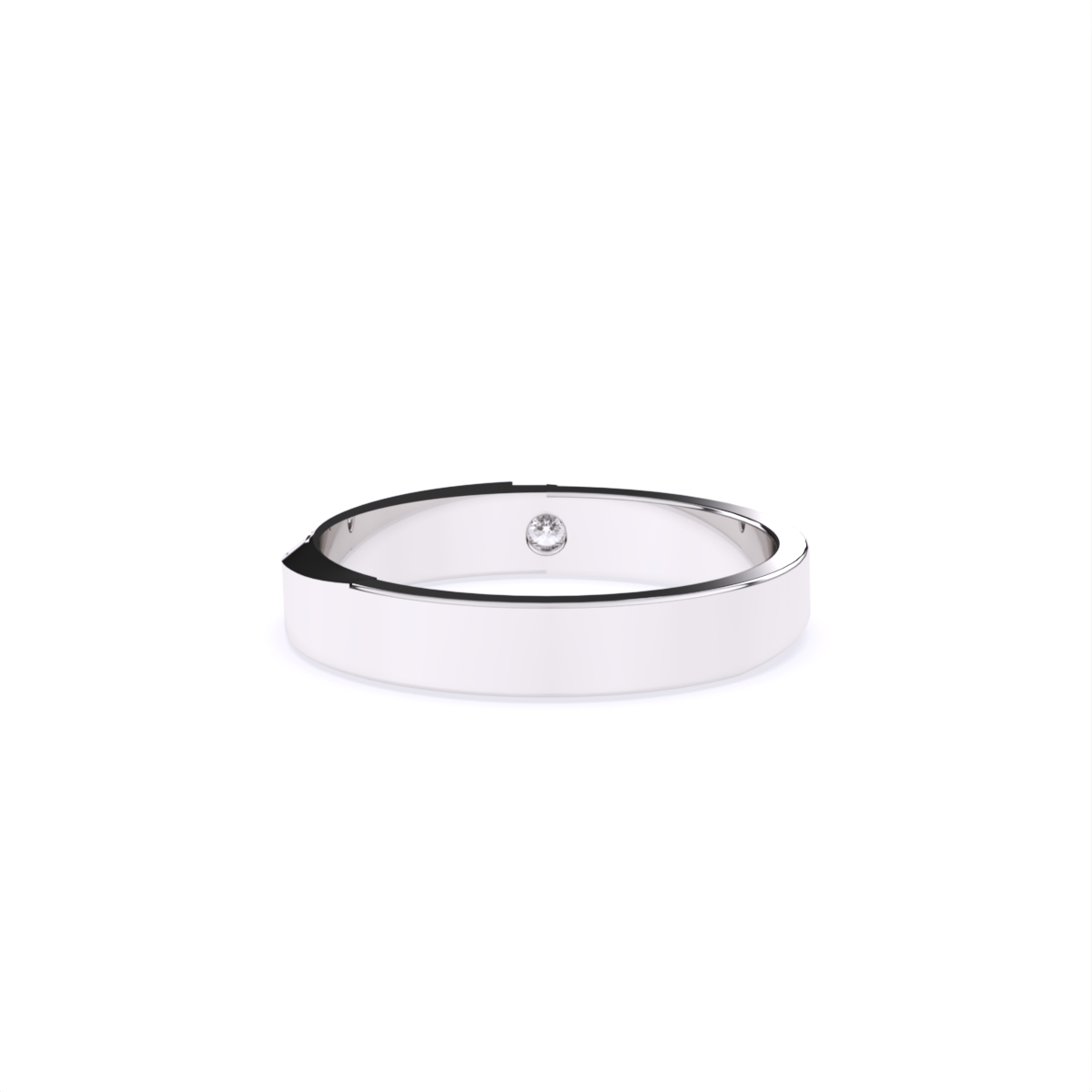 Round Side Accents Diamond Couple Ring