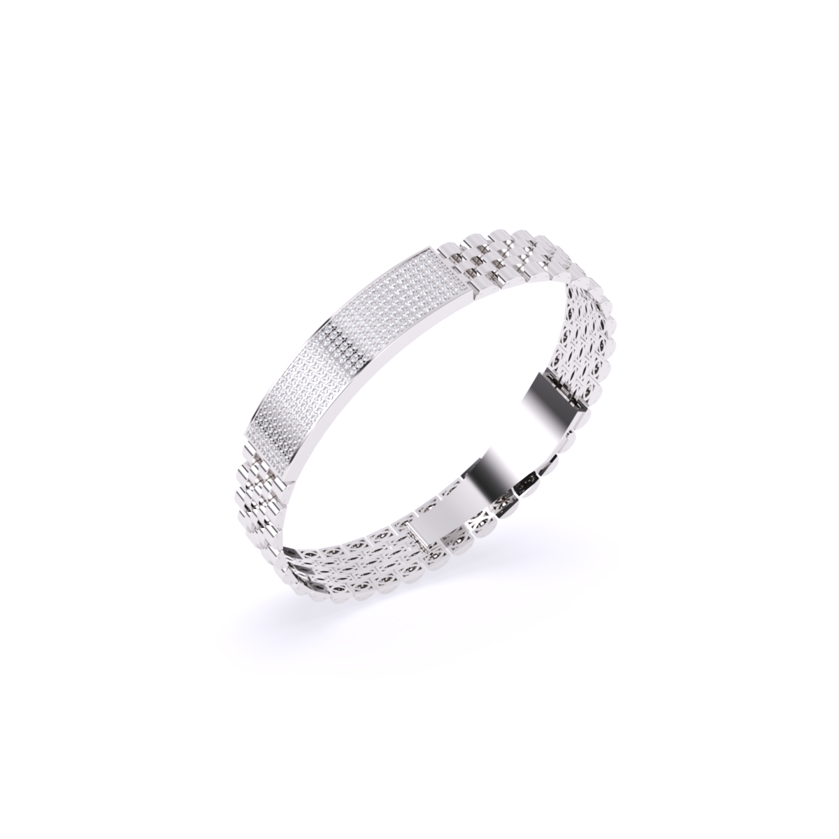 Luxurious Gold and Diamond Men's Bracelet