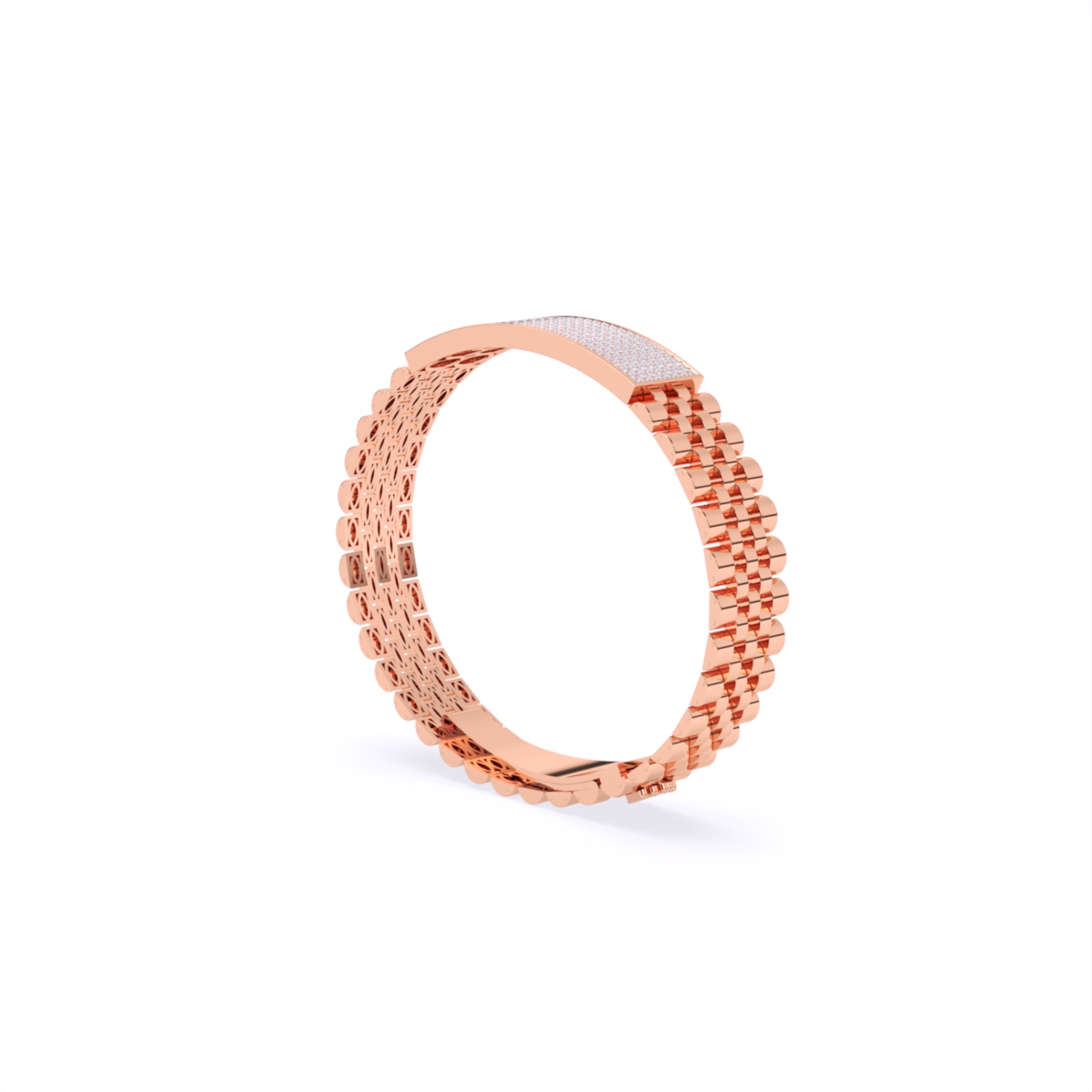 Luxurious Gold and Diamond Men's Bracelet