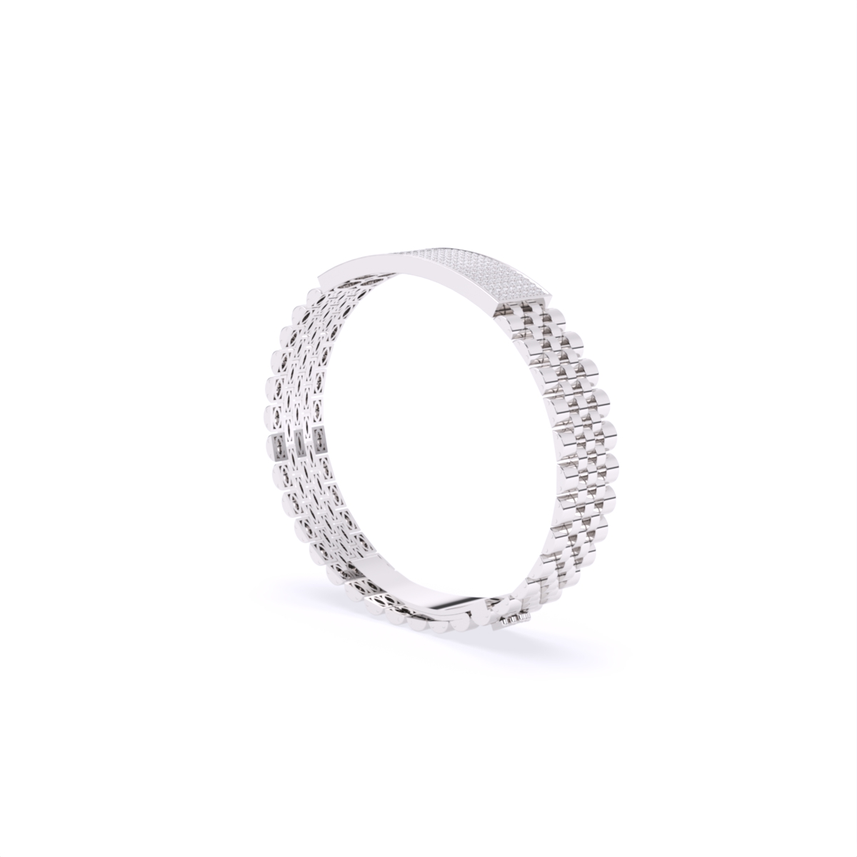 Luxurious Gold and Diamond Men's Bracelet
