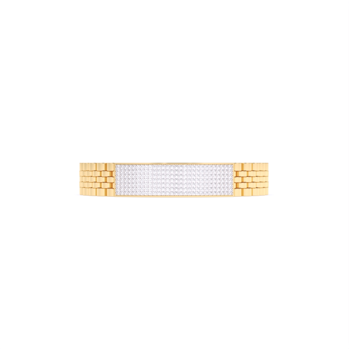 Luxurious Gold and Diamond Men's Bracelet