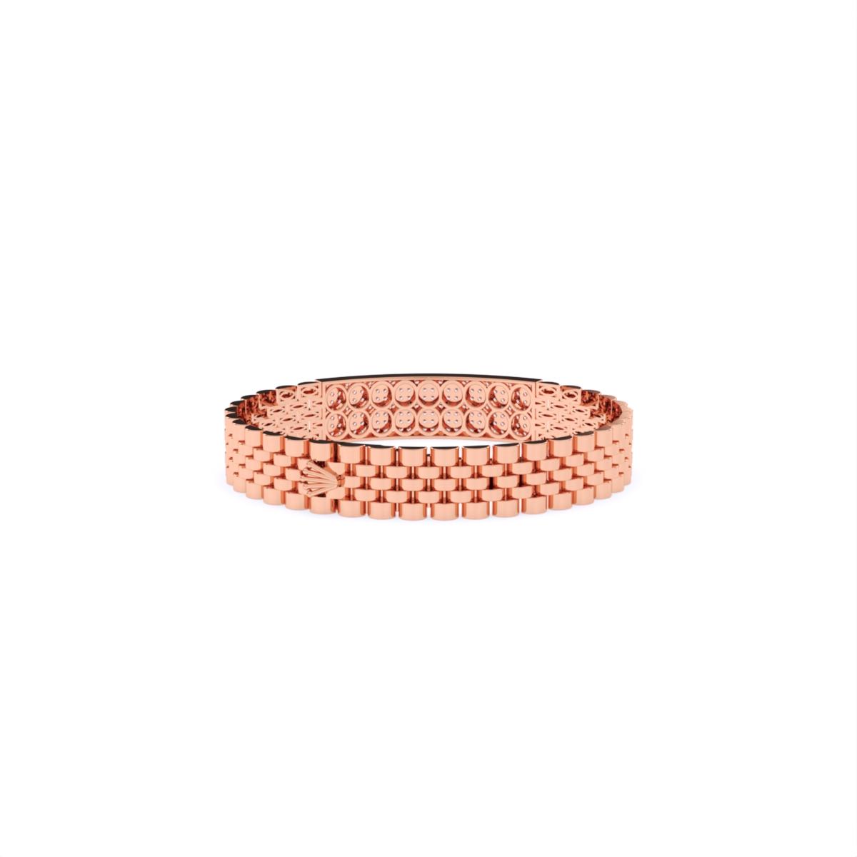 Luxurious Gold and Diamond Men's Bracelet