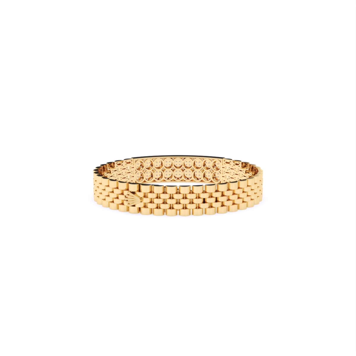 Luxurious Gold and Diamond Men's Bracelet