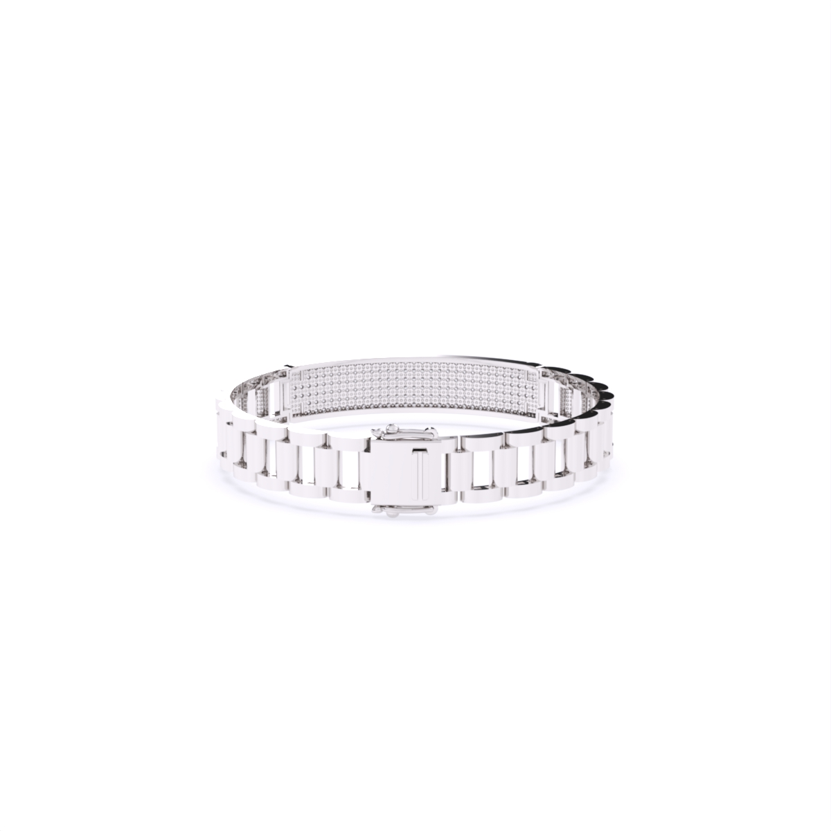 14Kt Round Men's Lab Grown Diamond Bracelet