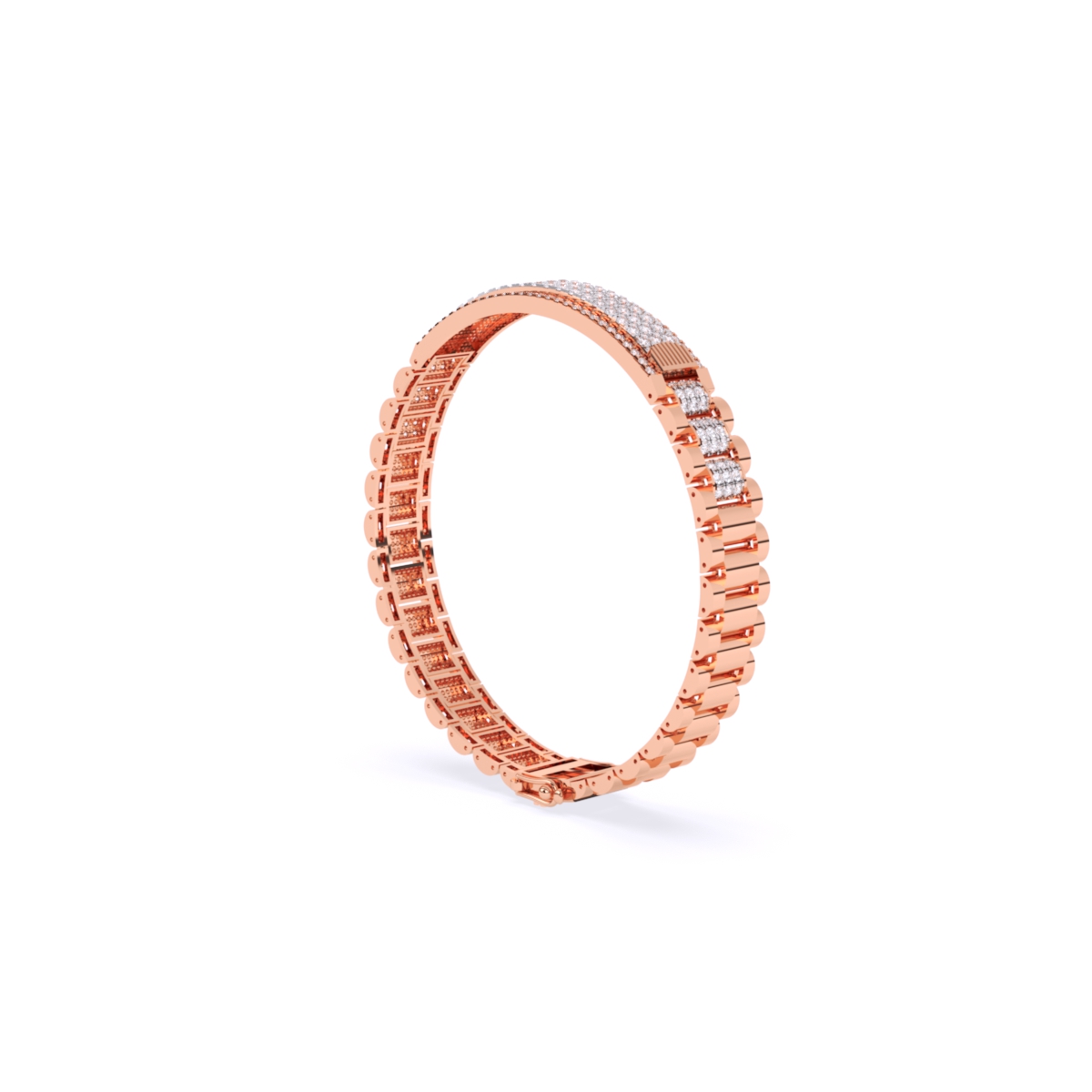 Round Lab Grown Diamond Bracelet For Him