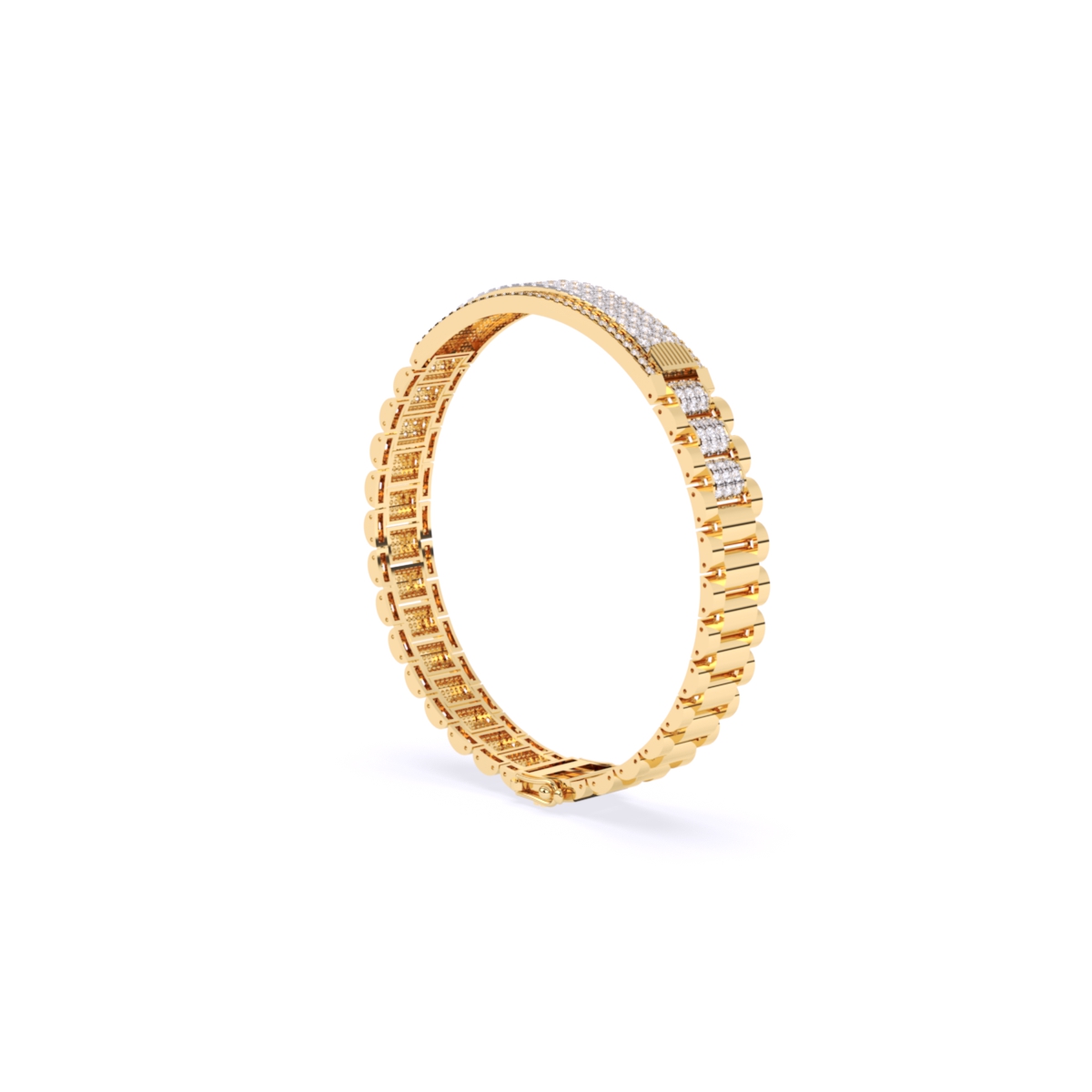 Round Lab Grown Diamond Bracelet For Him