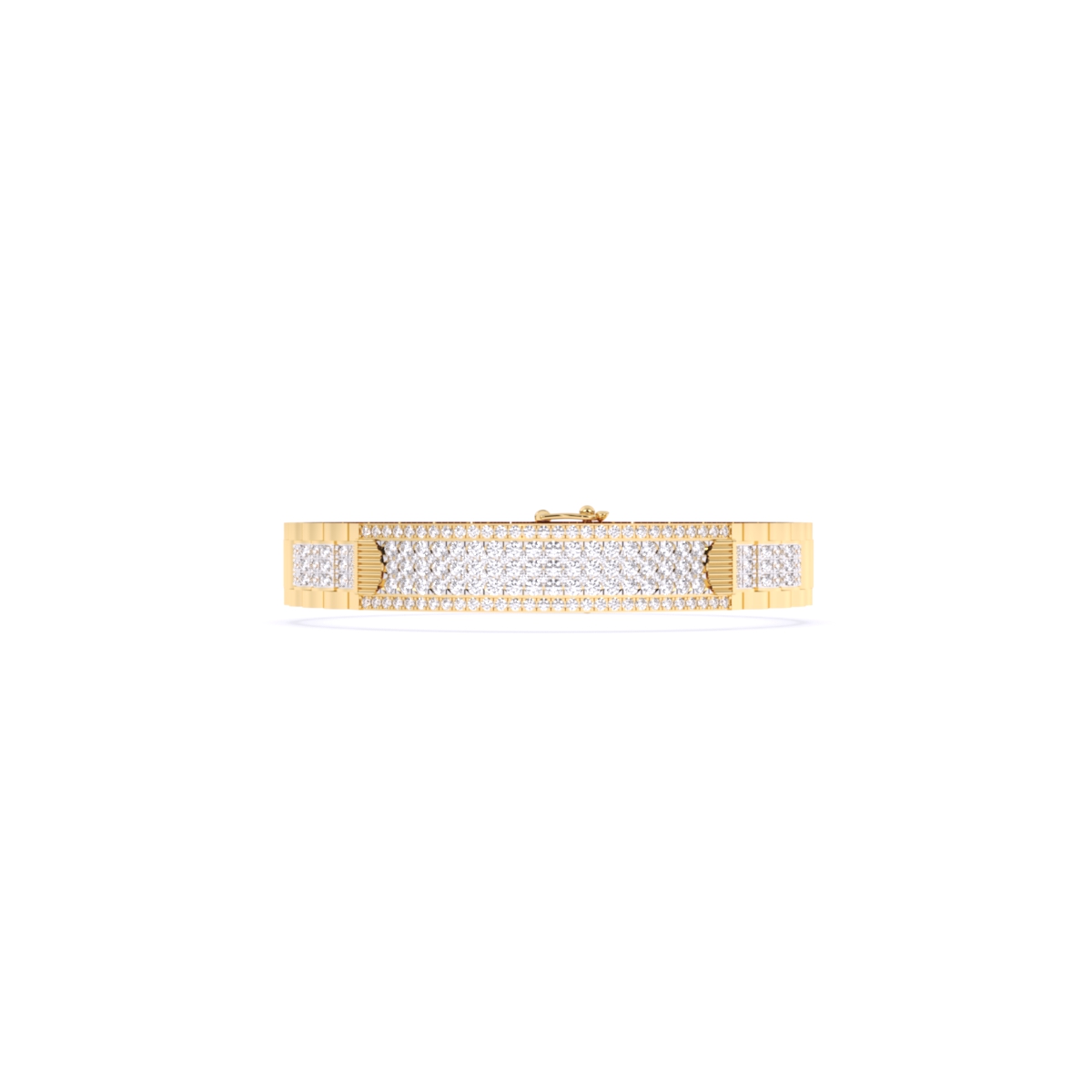 Round Lab Grown Diamond Bracelet For Him