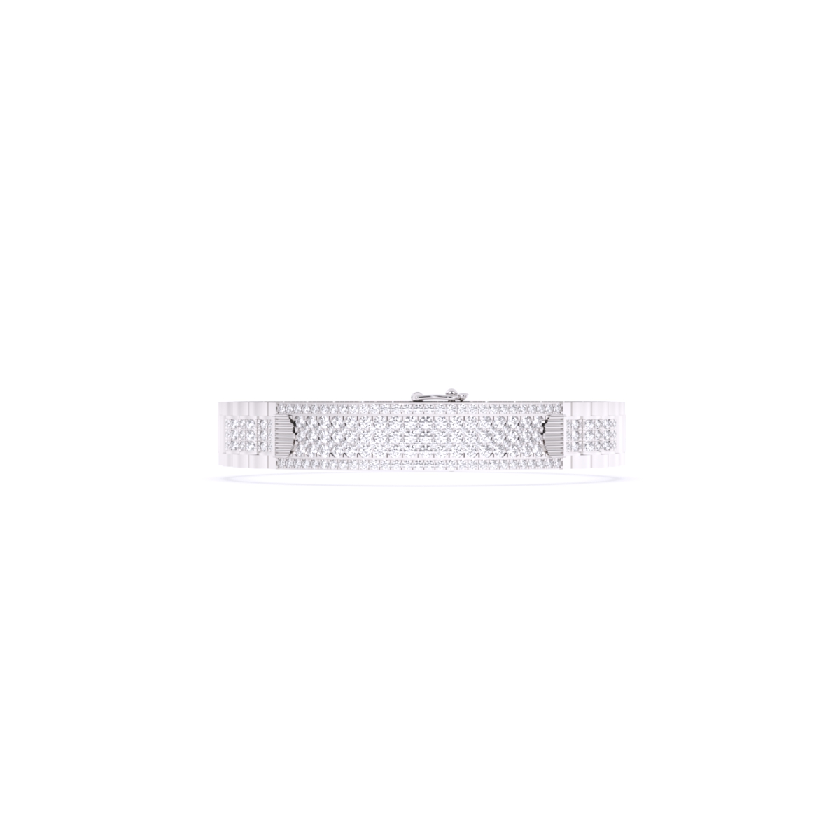 Round Lab Grown Diamond Bracelet For Him