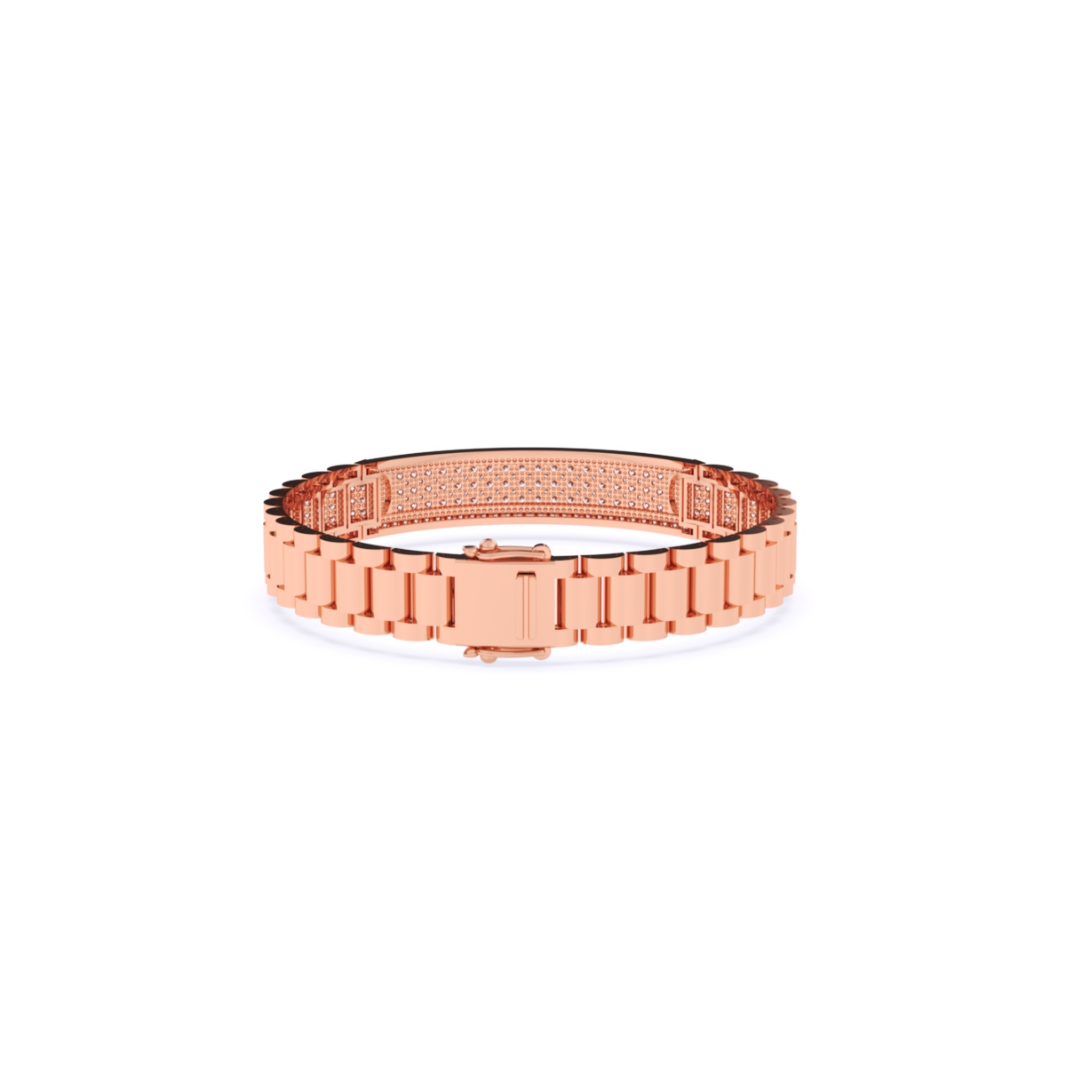 Round Lab Grown Diamond Bracelet For Him