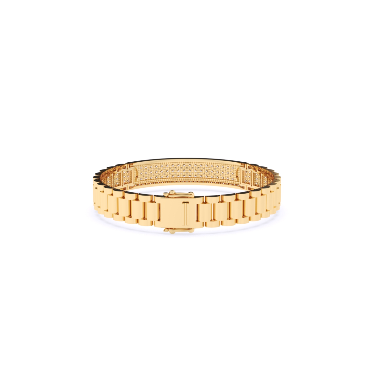 Round Lab Grown Diamond Bracelet For Him
