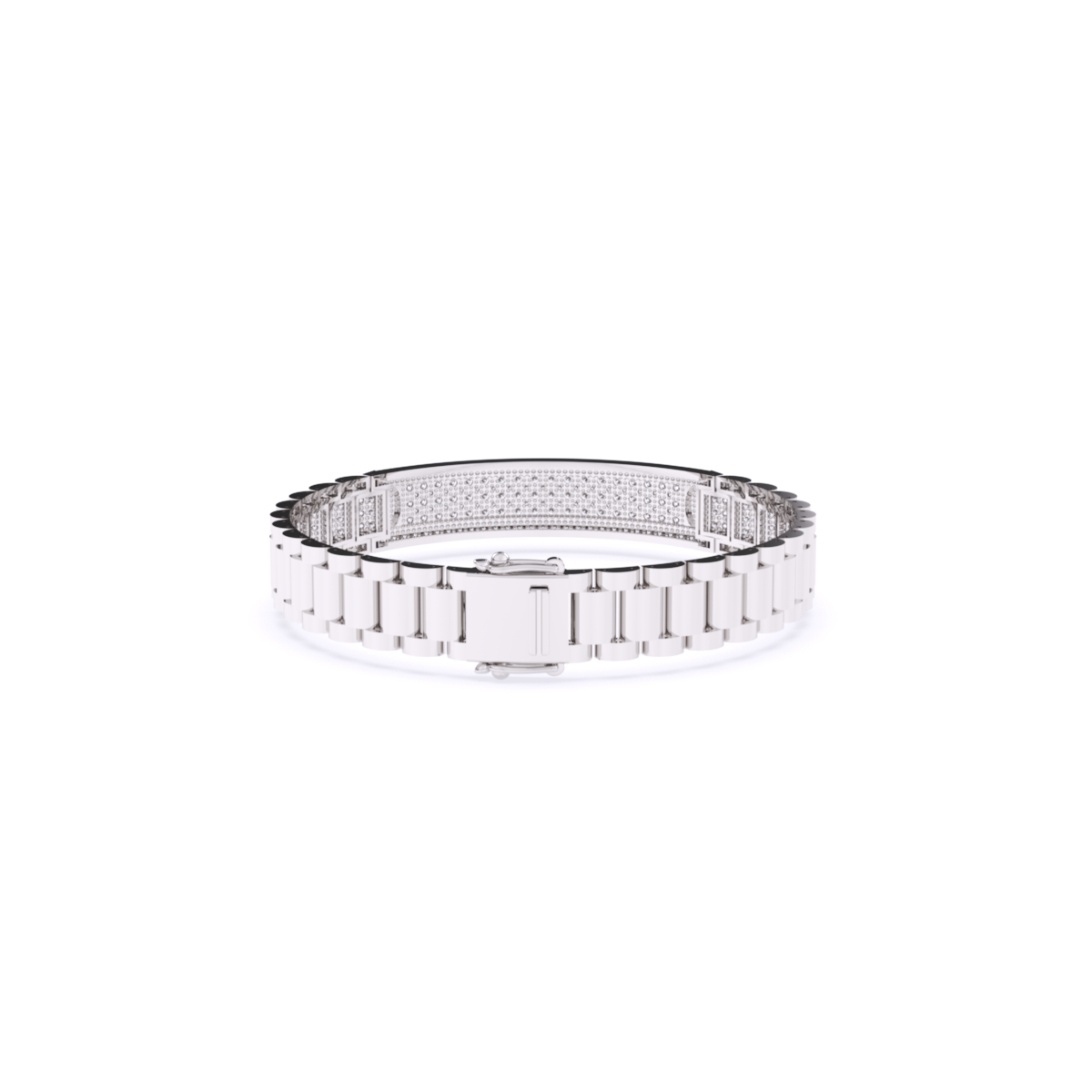Round Lab Grown Diamond Bracelet For Him