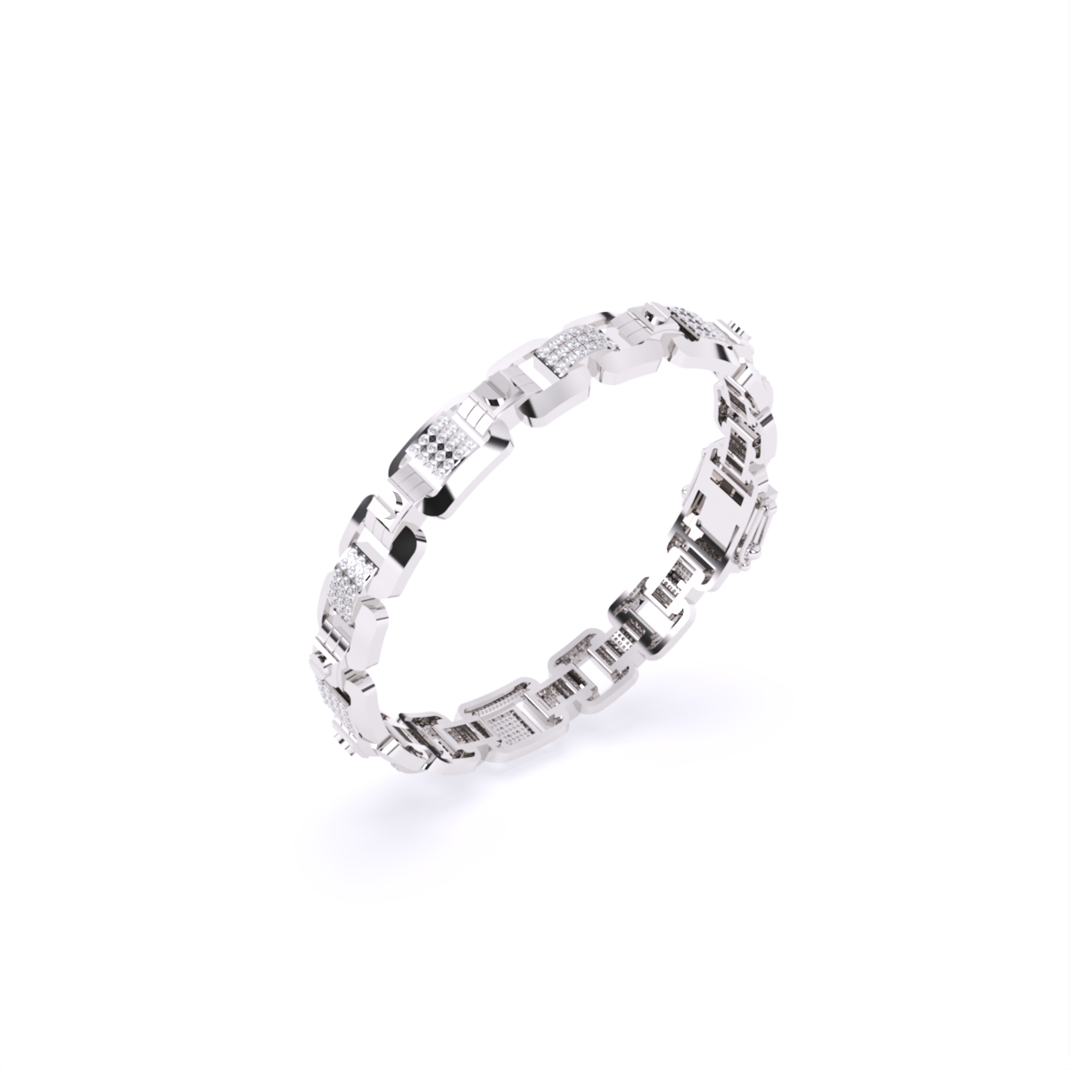 Luxurious Link-Style Men's Bracelet in Gold