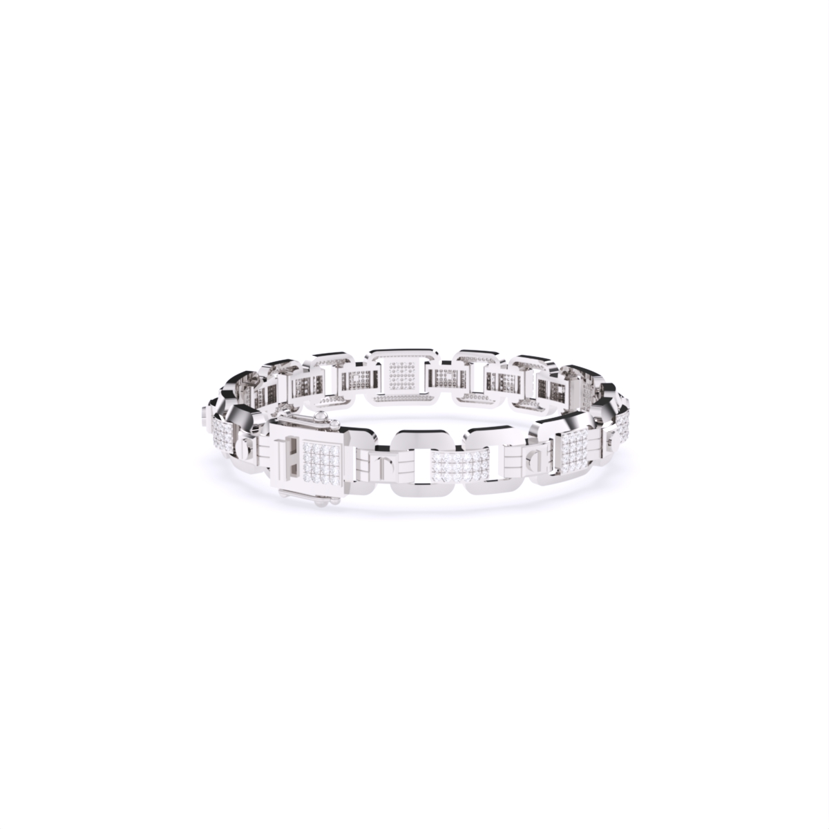 Luxurious Link-Style Men's Bracelet in Gold