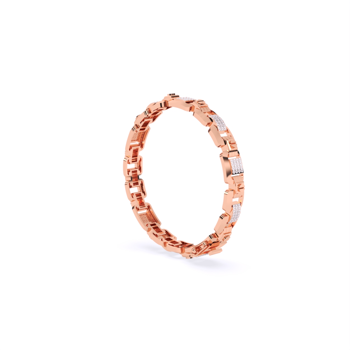 Luxurious Link-Style Men's Bracelet in Gold