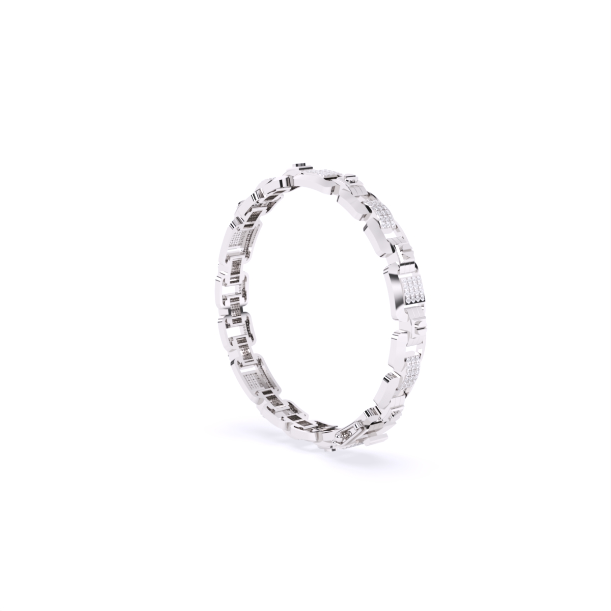 Luxurious Link-Style Men's Bracelet in Gold